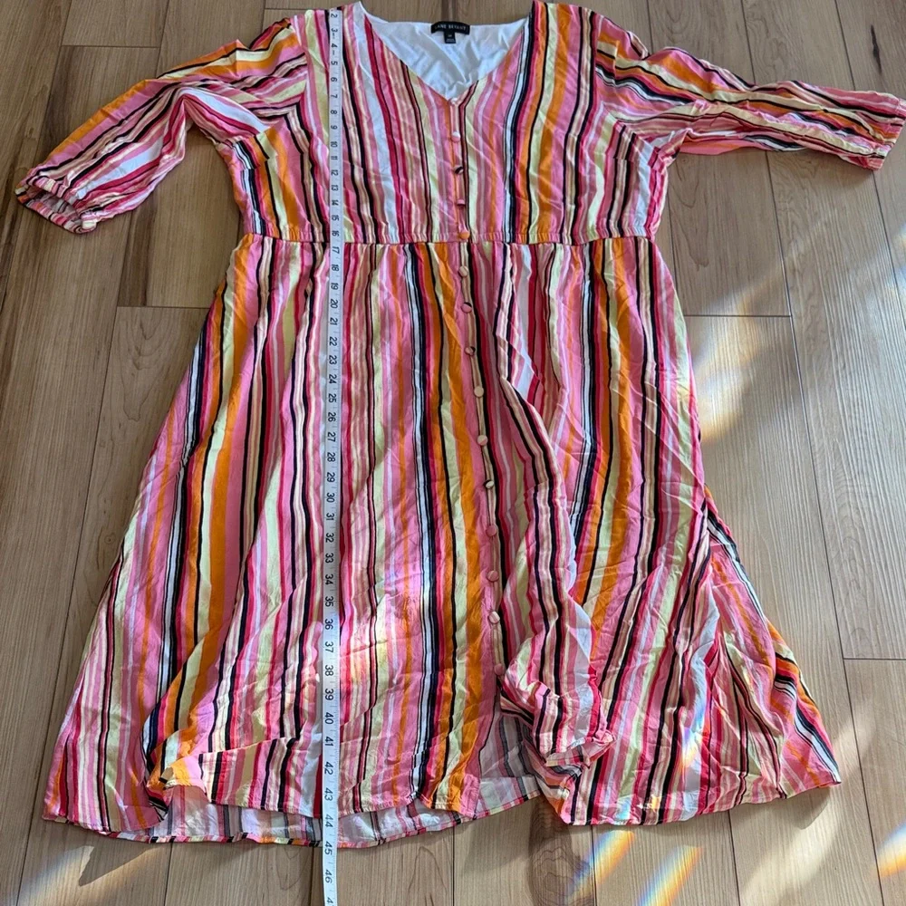 Lane Bryant Vibrant Striped Woman’s Dress - Picture 7 of 7
